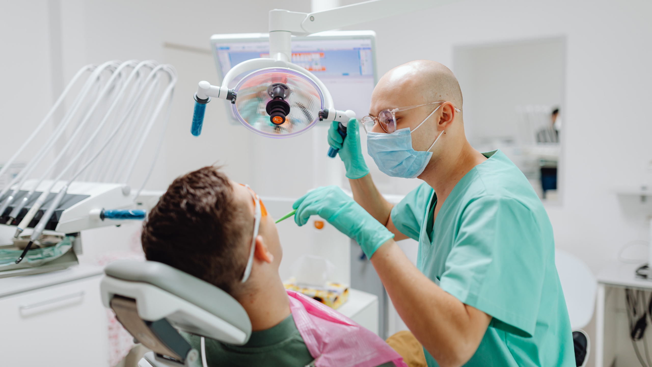 dentist at work, behind the scenes